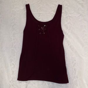 american eagle maroon tank